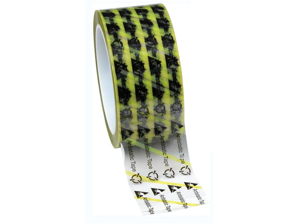 Desco 79278 - Wescorp antistatic clear cellulose tape with ESD symbols and