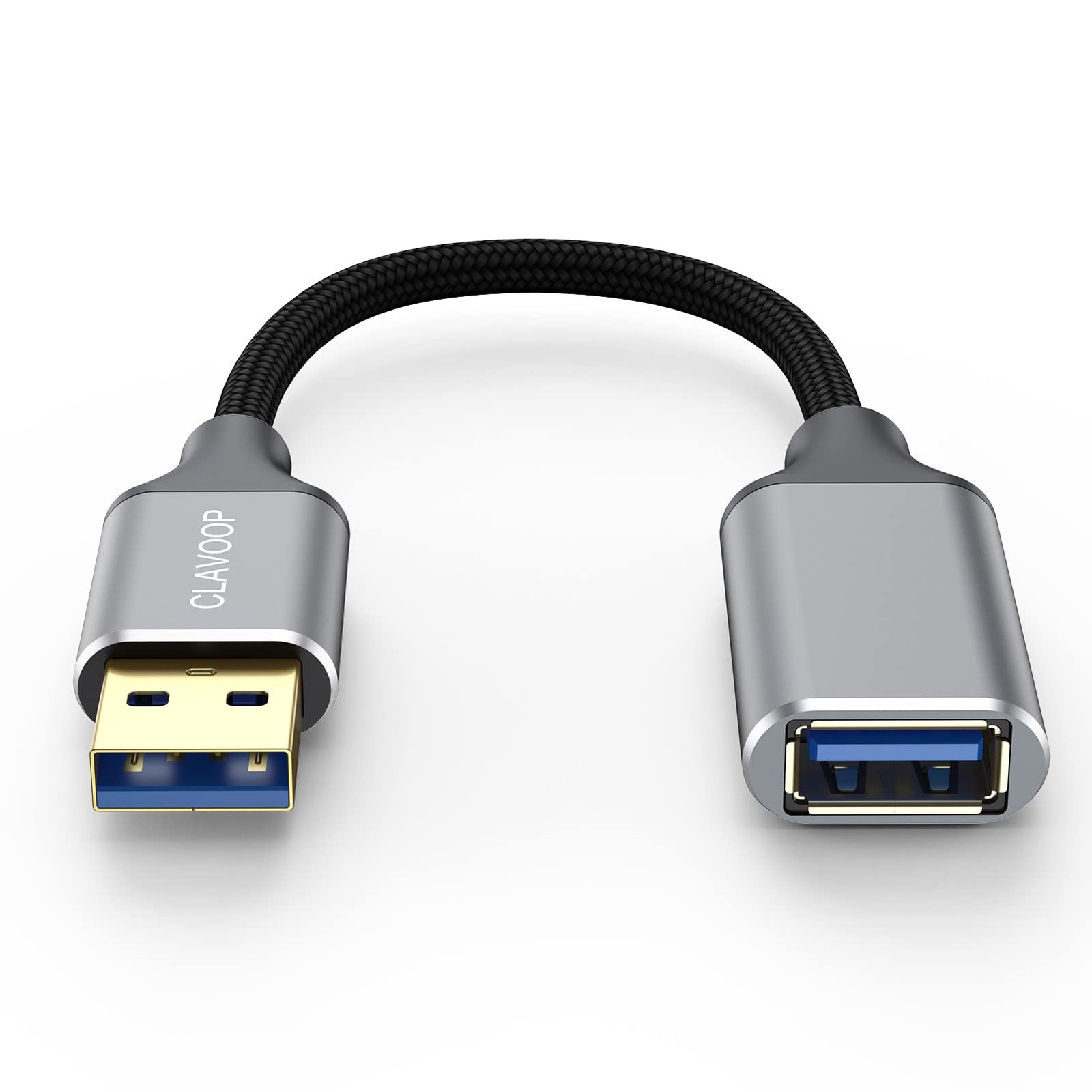 Short USB Extension Cable 6 Inch, USB Extender Braided USB a Male to Female USB