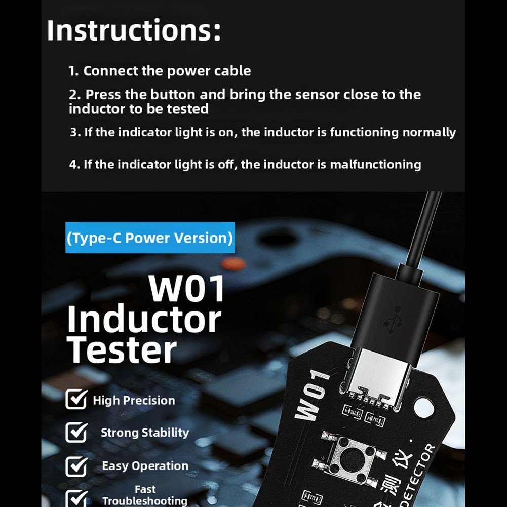 Compact Inductance Tester for Mobile Phone Repair and Electronics Engineers Use