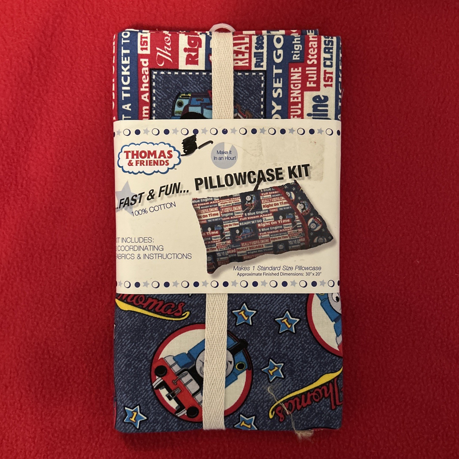 Thomas & Friends 1 Standard Size Pillowcase Kit 20" x 30" NIP Fast Ship