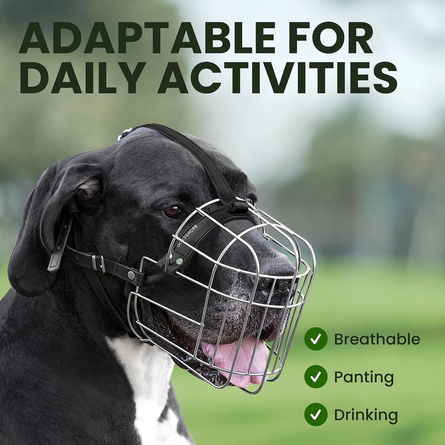 Training-Friendly Large Dog Muzzle with Cushioned Padding - Safe and Effective