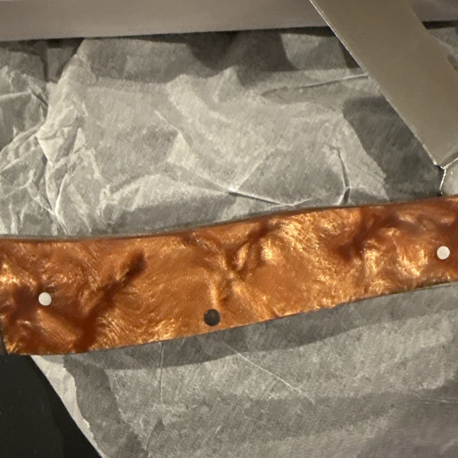 Circle SH Cutlery Copper Marble Trapper Knife OK322