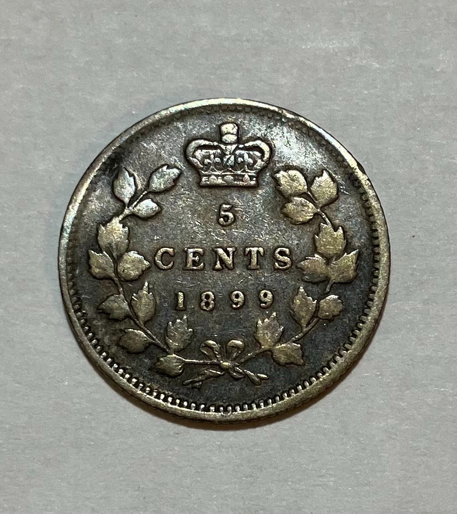 1899 Canada Silver 5 Cents