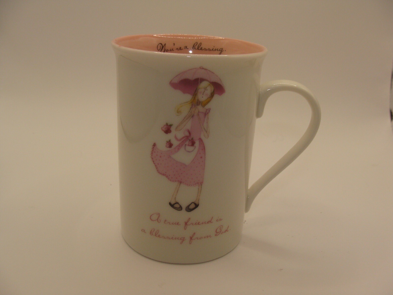 “A TRUE FRIEND IS A BLESSING FROM GOD”~”You’re A Blessing”~Mug~4”h~VGC~Porcelain