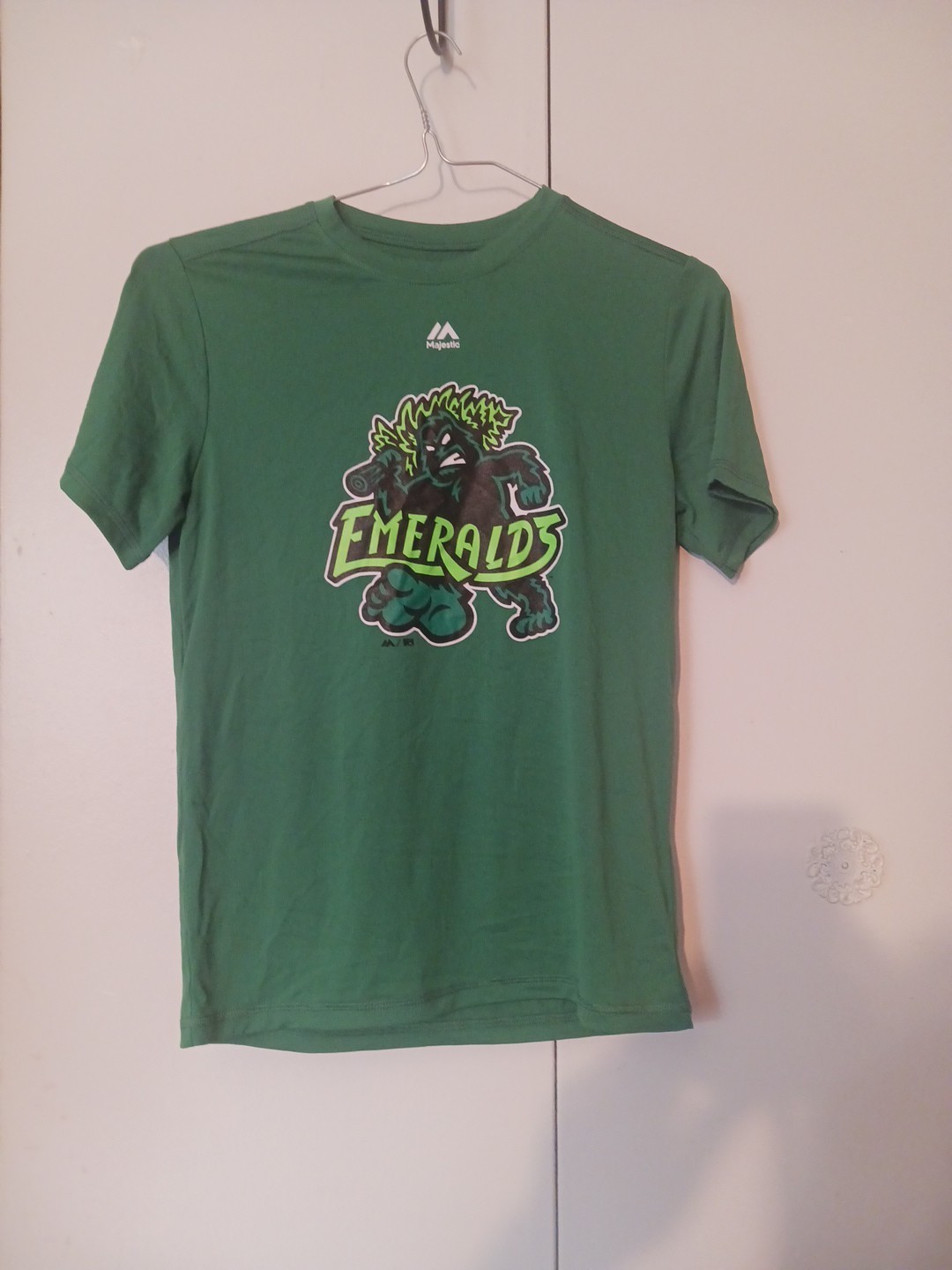 NWOT - Ys Majestic Eugene Emeralds Minor League Baseball Performance T-Shirt