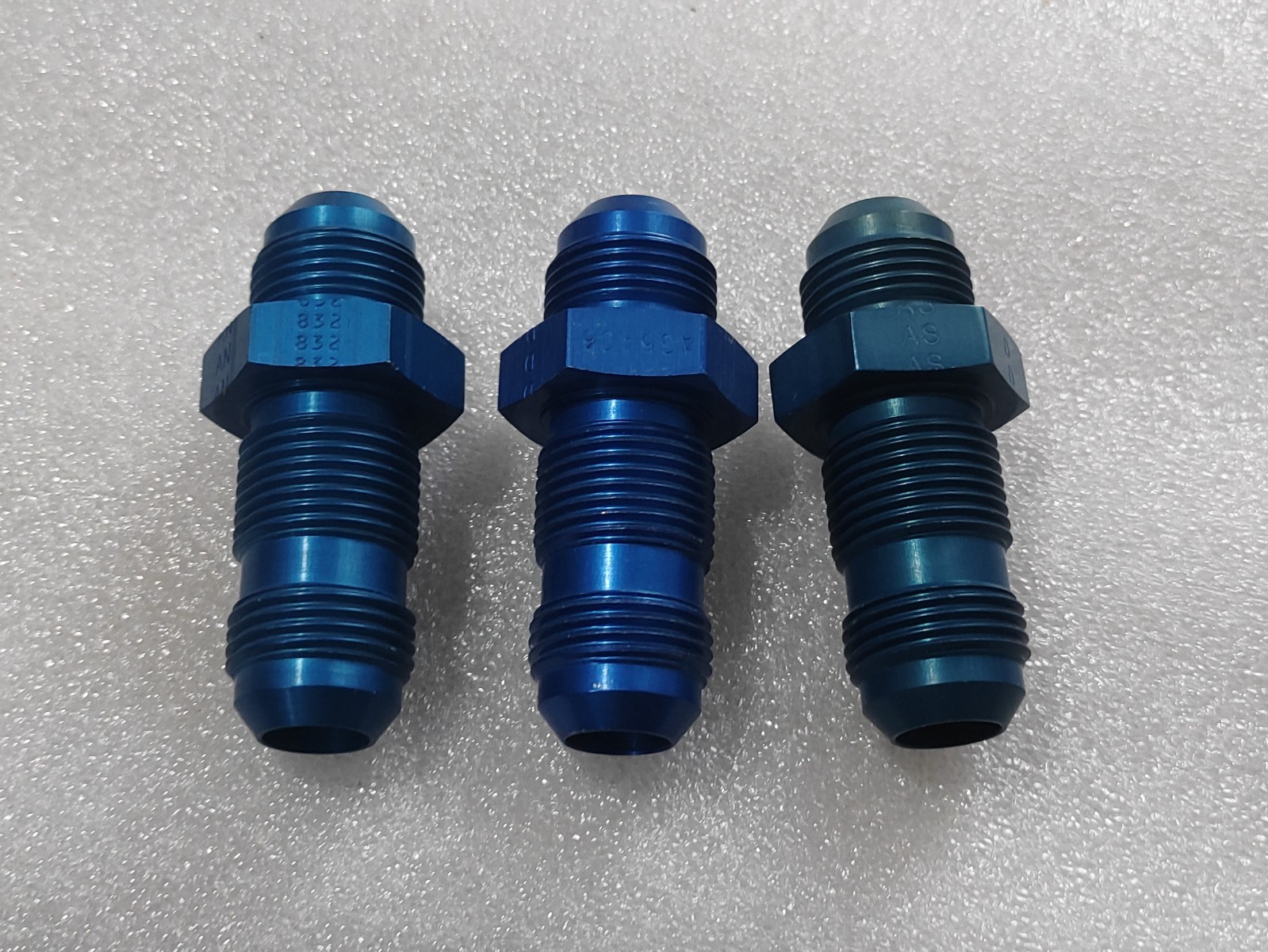 Lot of 3 Aircraft    AS5406	  Adapter, Straight, Tube to Boss
