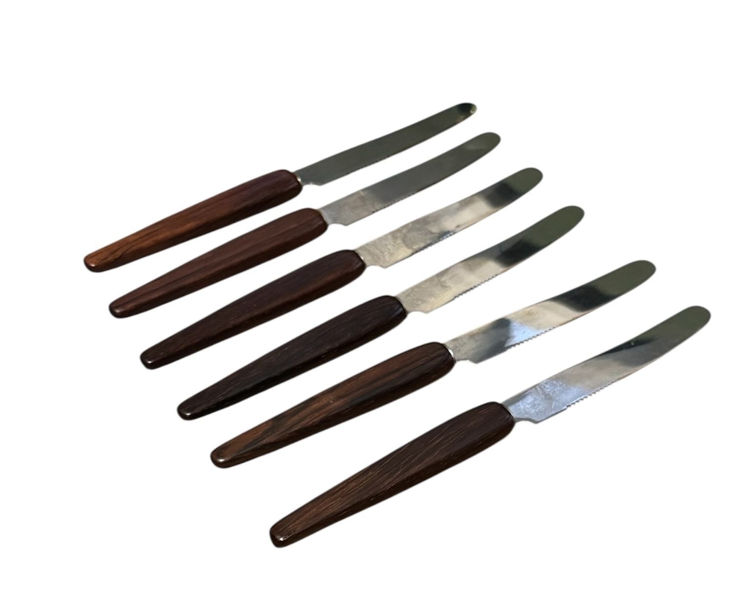 Six MCM Danish Modern Fruit Butter Spread Knives