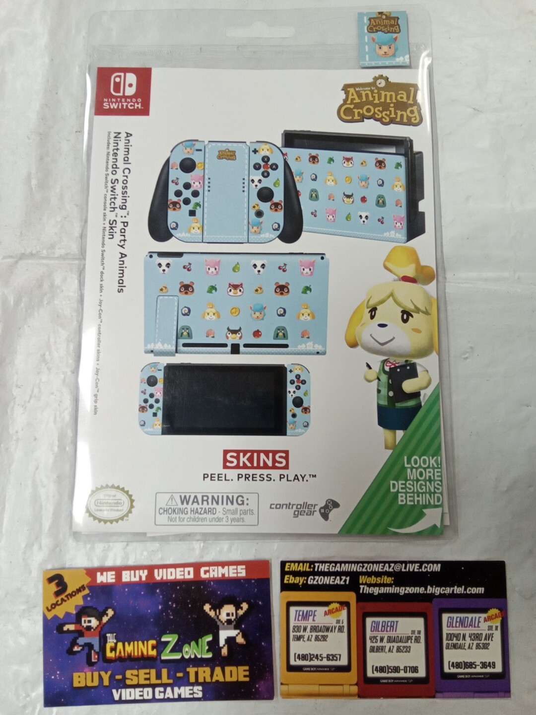 (New) Nintendo Switch Animal Crossing Party Animals Sticker Skin