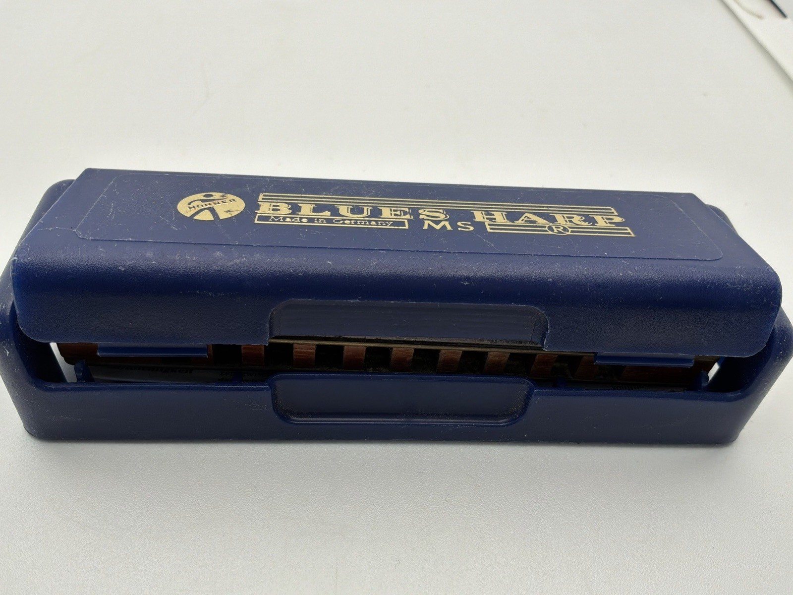 Hohner Blues Harp MS 532/20 Key D Diatonic Harmonica Germany w/ Case & Manual