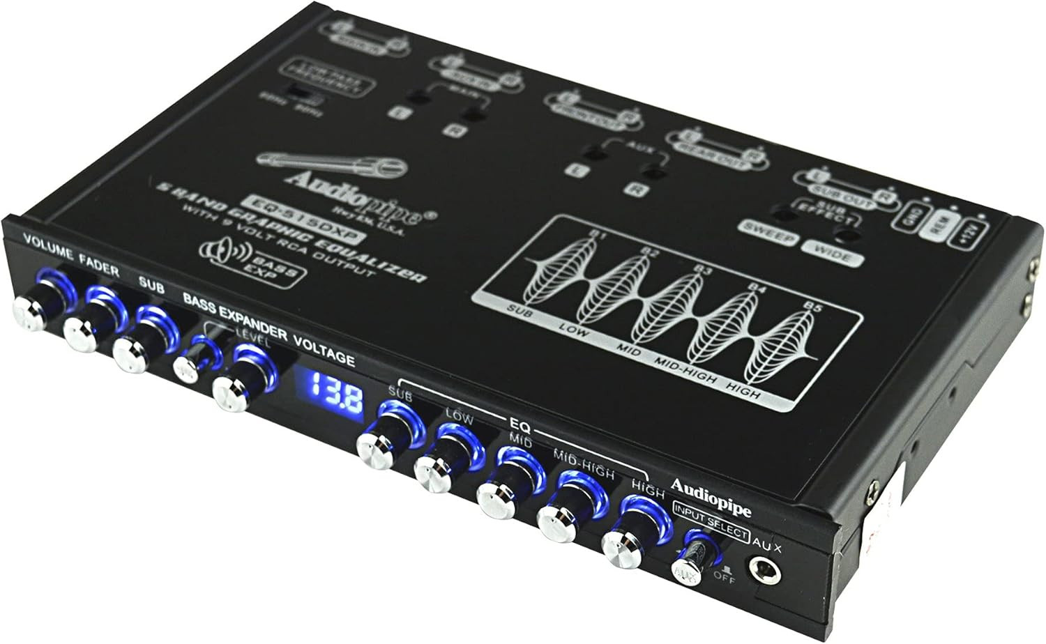 5 Band Graphic Equalizer with 9 Volt RCA Output (EQ-515DXP)