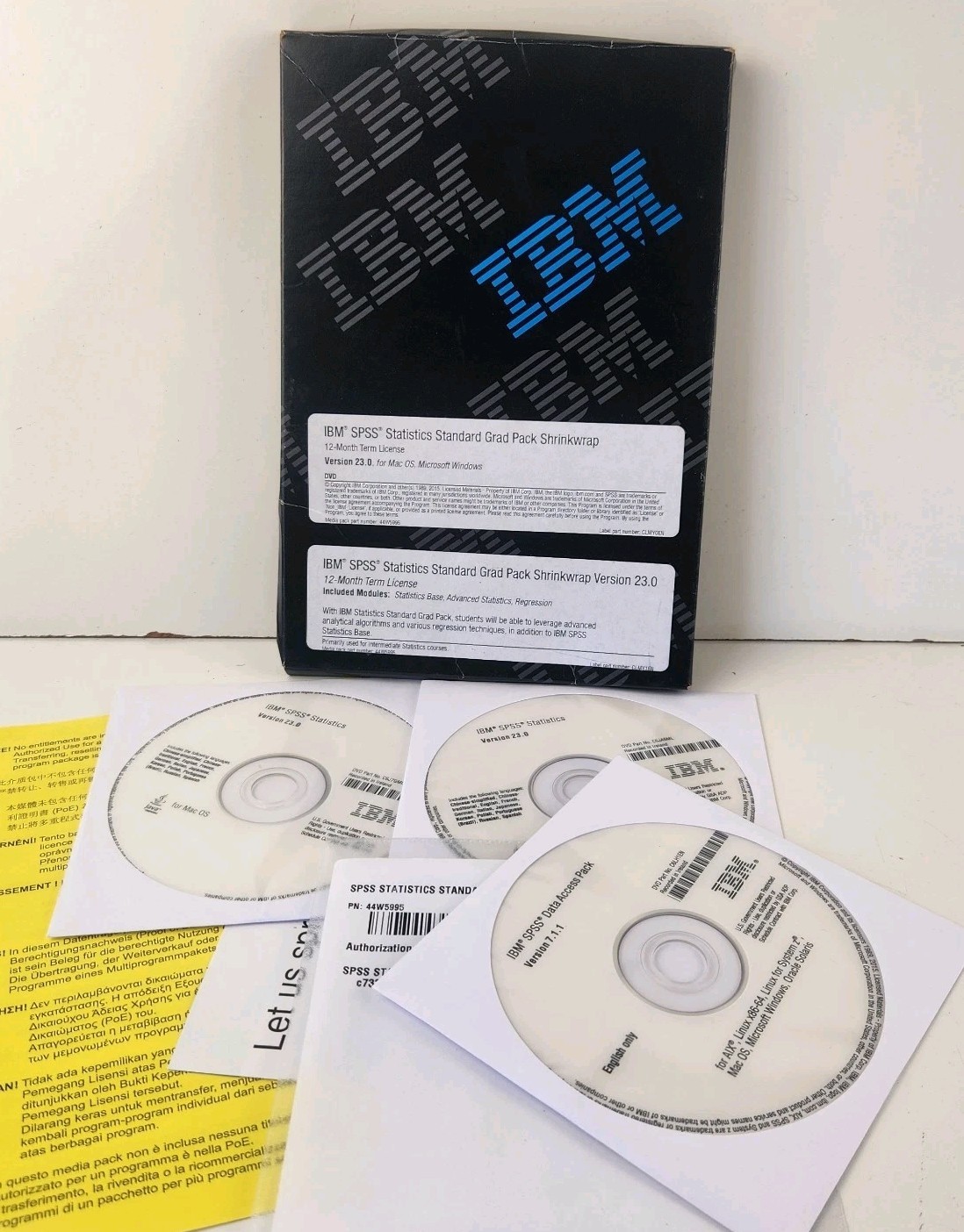 IBM SPSS Statistics Standard Grad Pack 23.0 MU Software