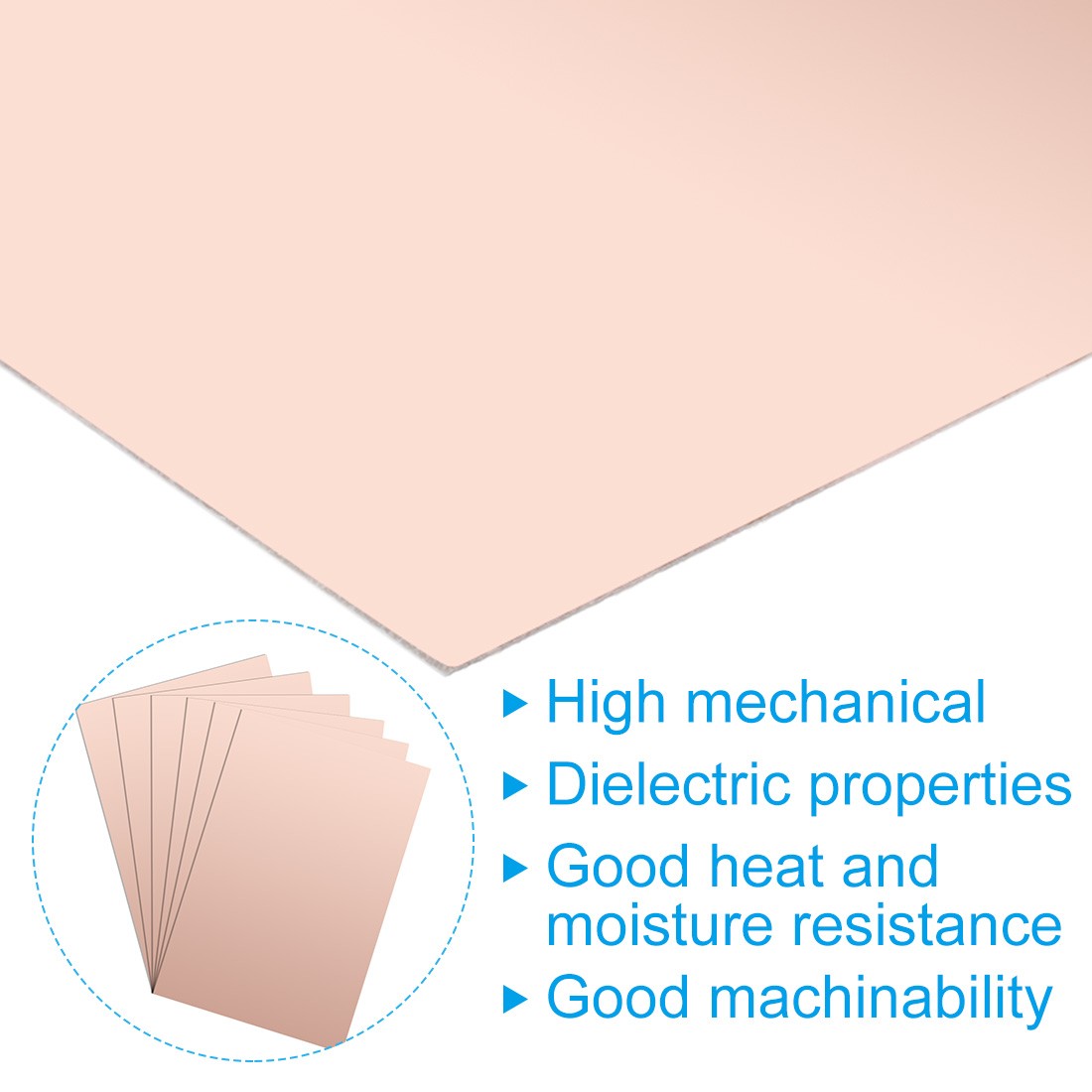 2.8x4 Inch Double Sided Copper Clad Laminate PCB, 6 Pcs 1mm Prototype Board