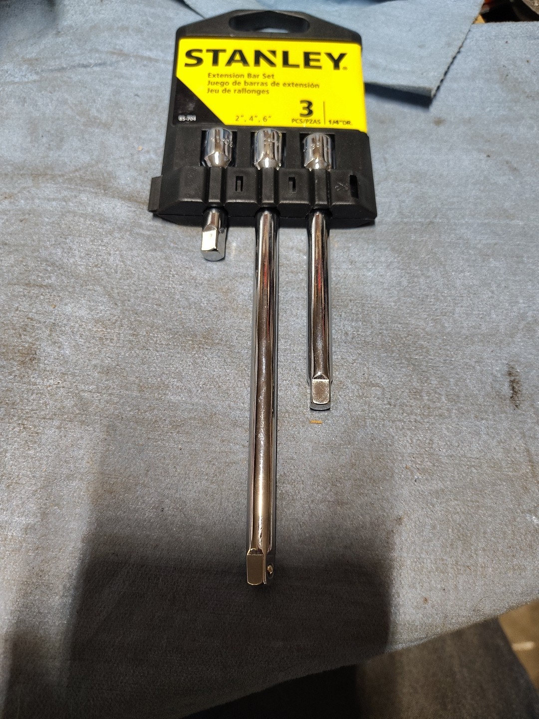 New Stanley 3 Piece Extension Set 1/4" Drive 2,4,6" No.85-704