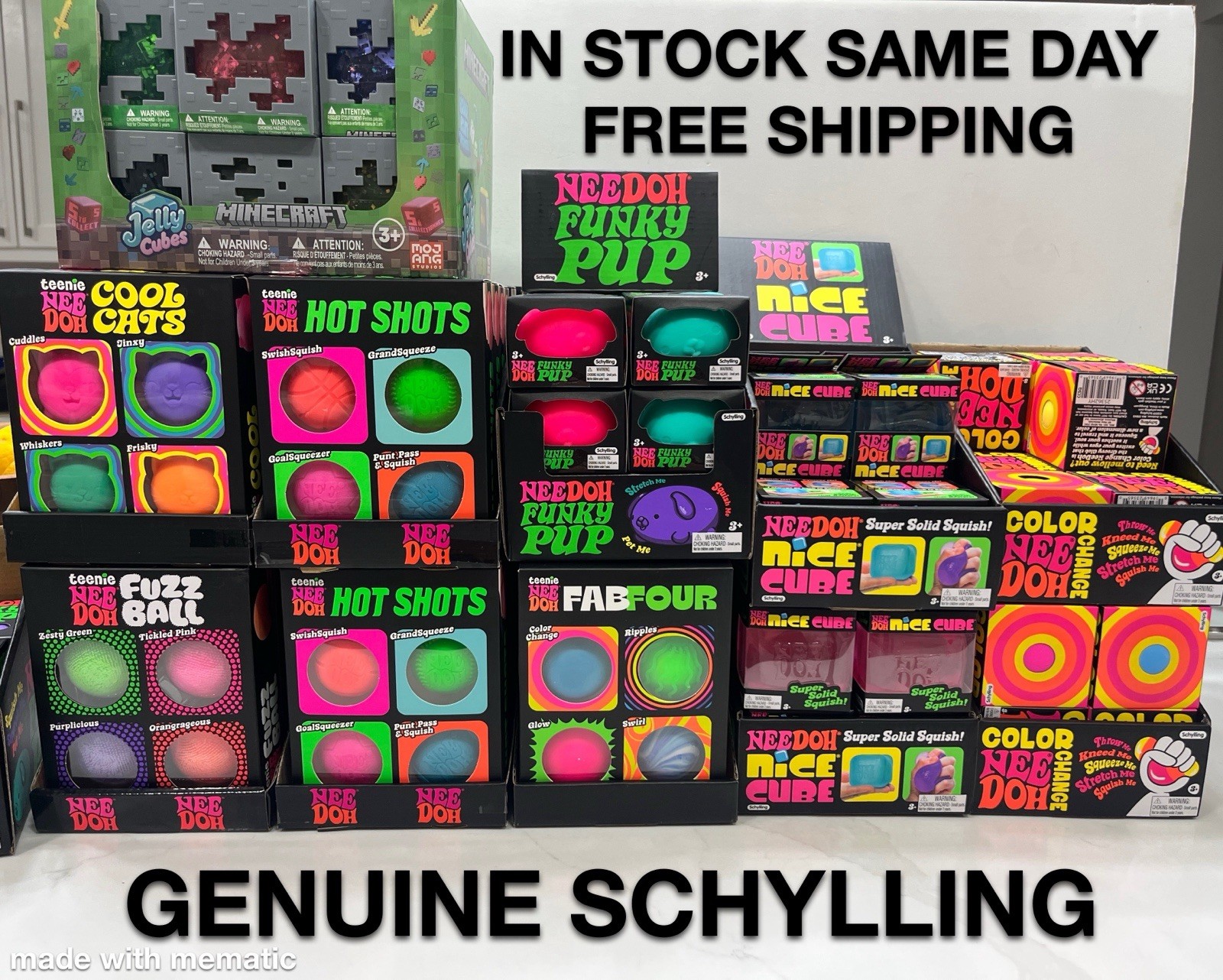 Nee Doh Nice Cube - Super Solid Squish! 🔥GENUINE🔥FREE SHIPPING