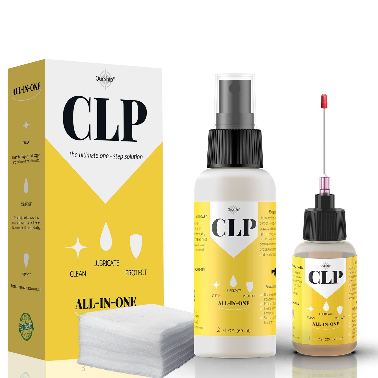 Gun Oil 2 oz & 1 oz Needle Oiler Gun Lubricant, Multi-Purpose Gun Cleaning Ki...