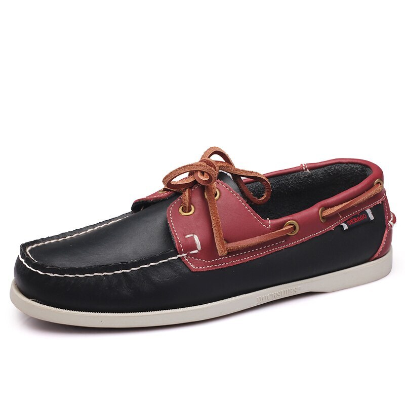 Genuine Leather Mens Comfortable Casual Boat Shoes Fashion Loafers Driving Shoes