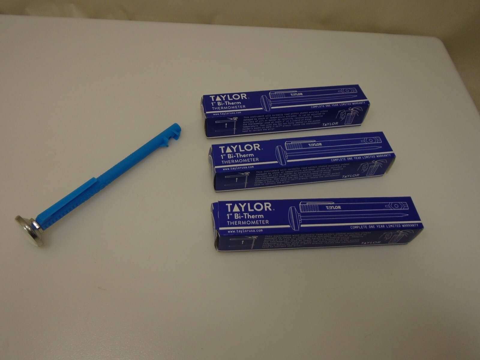 Taylor Set of (3) 1" Bi-Therm Stick Thermometers 6092N Commercial Kitchen Safety