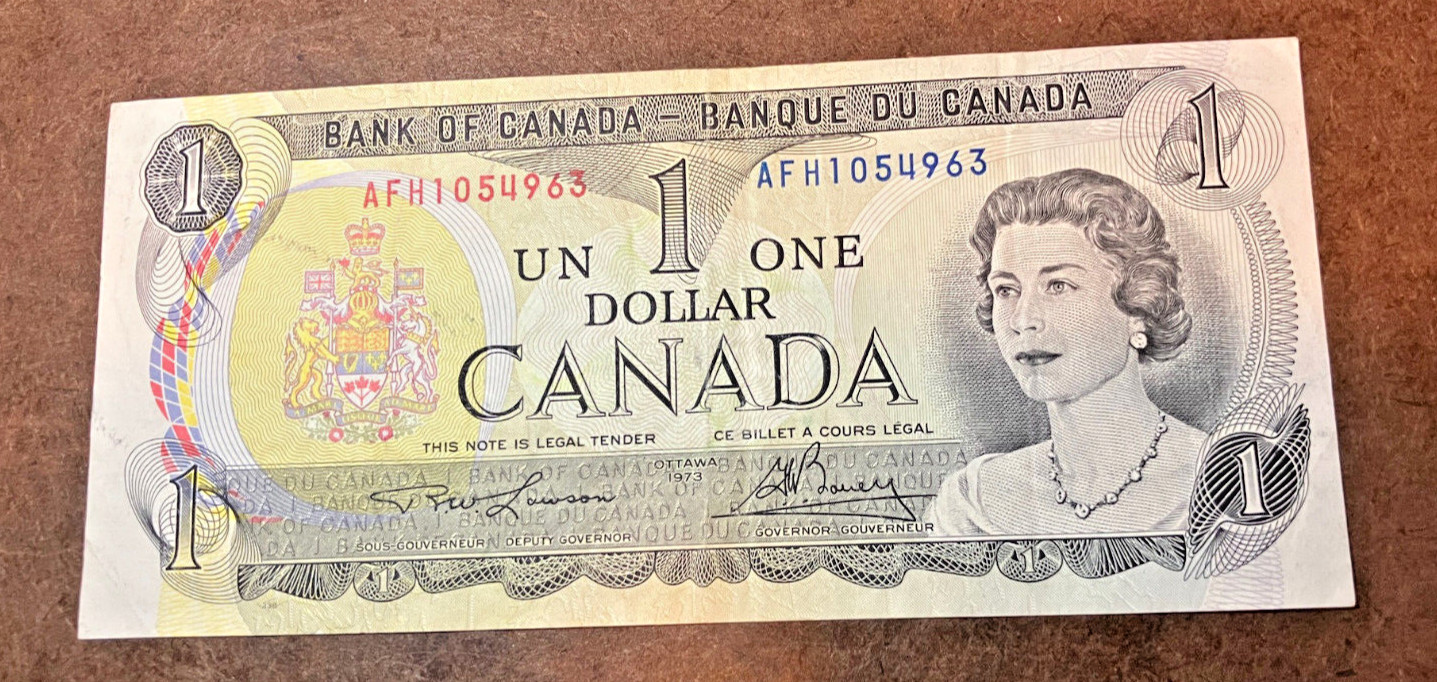 1973 $1 Canadian Dollar Bill - Ottowa - Free Shipping SC#3868