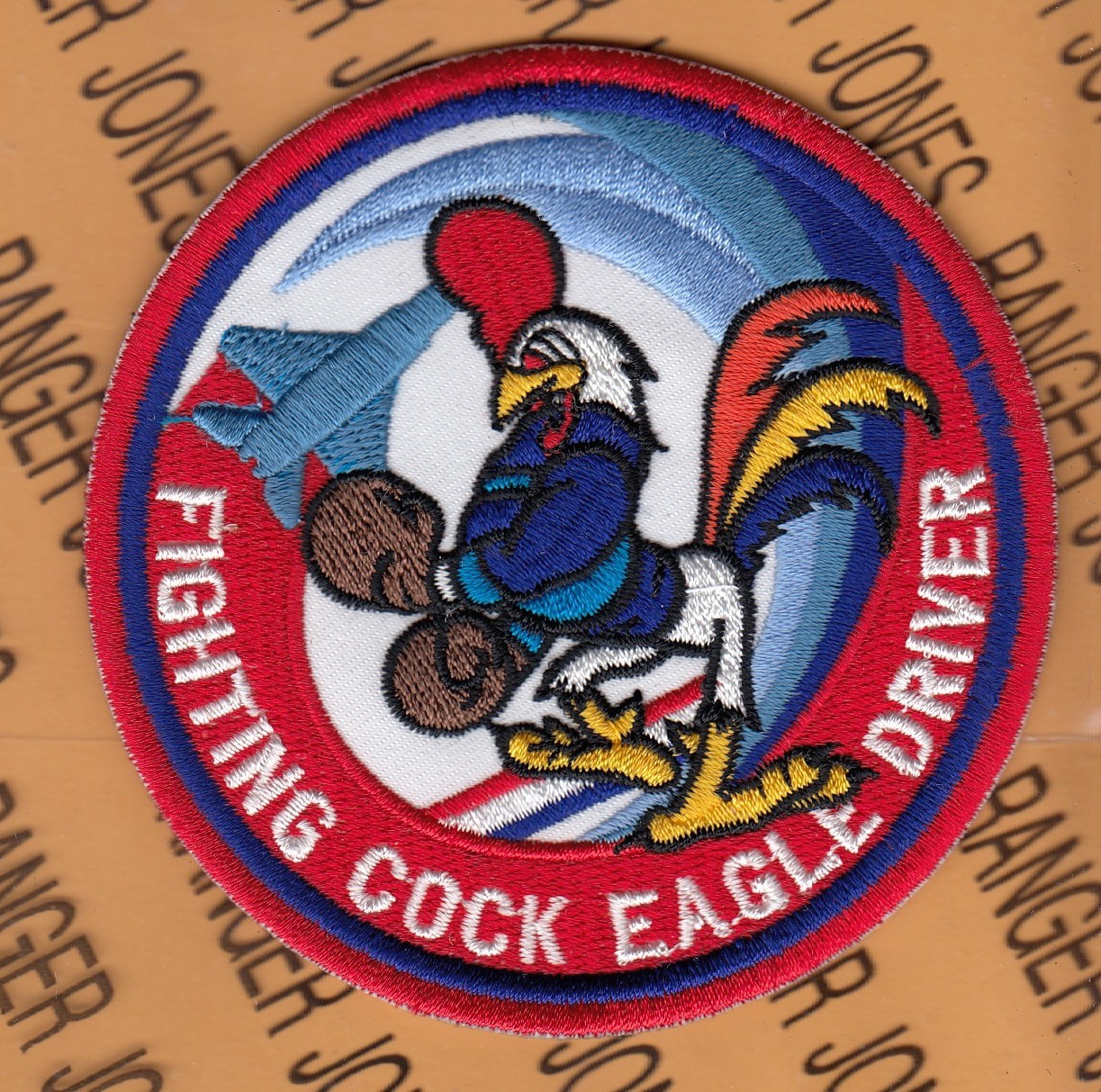 USAF Air Force 67th Fighter Sq FS Cock Eagle Driver ~3.75" patch c/e B