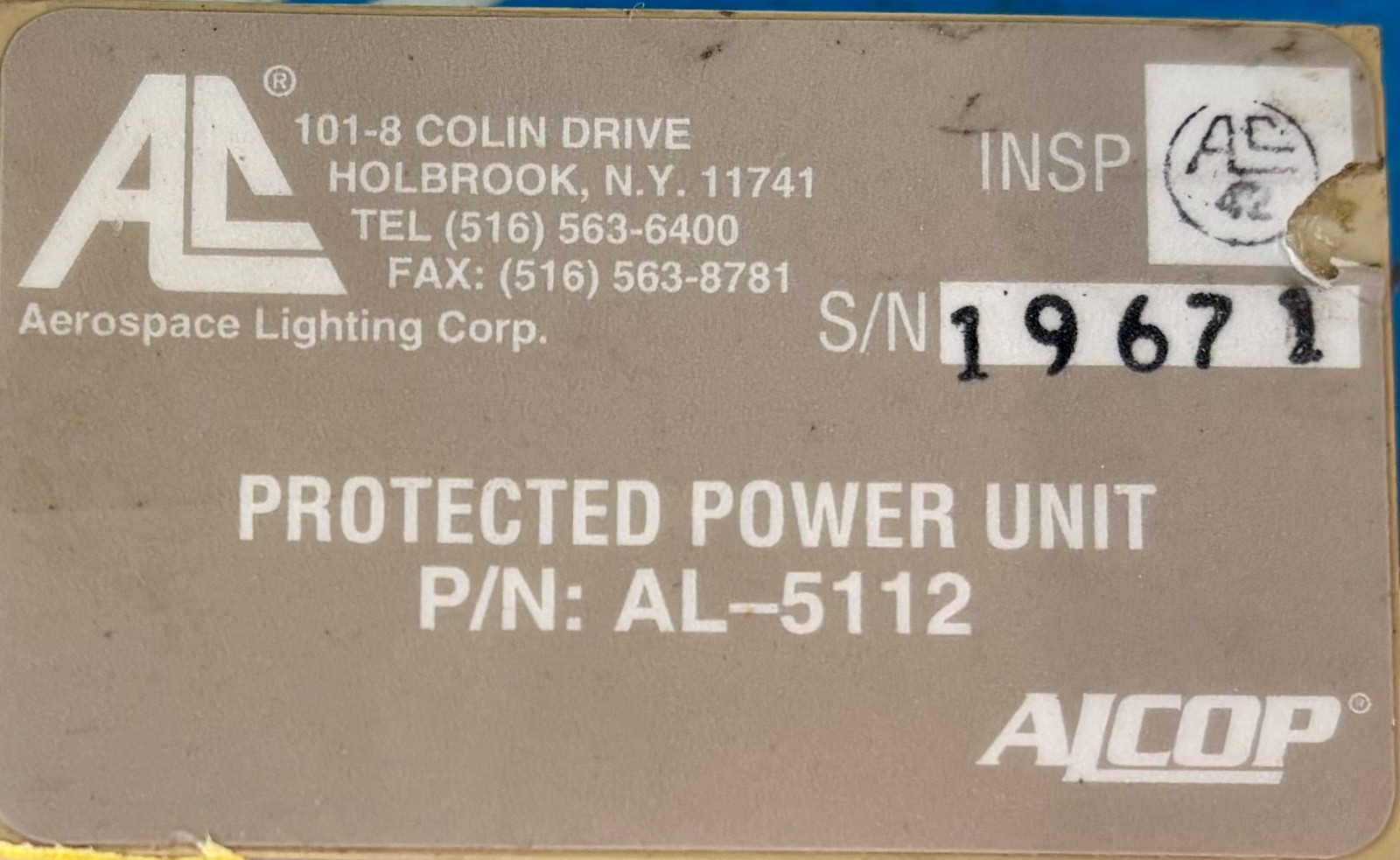 Protected Power Unit AL-5112 Removed Working