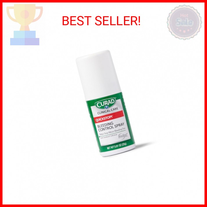 CURAD QuickStop!® Bleeding Control Spray | .81oz | Fast-Acting Solution for Pers