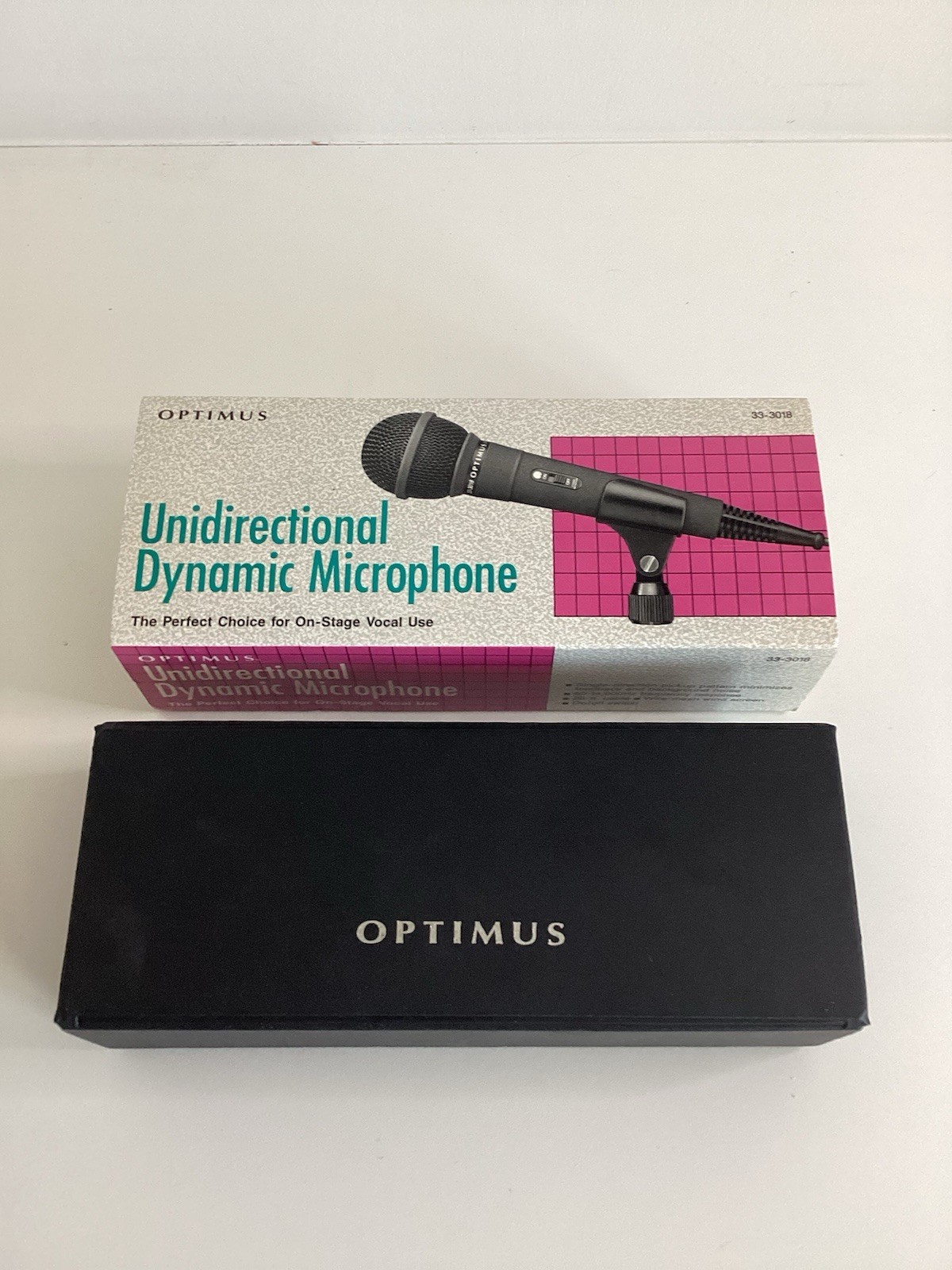 Optimus Unidirectional Dynamic Microphone Model 33-3018, 500 OHMs OPEN BOX