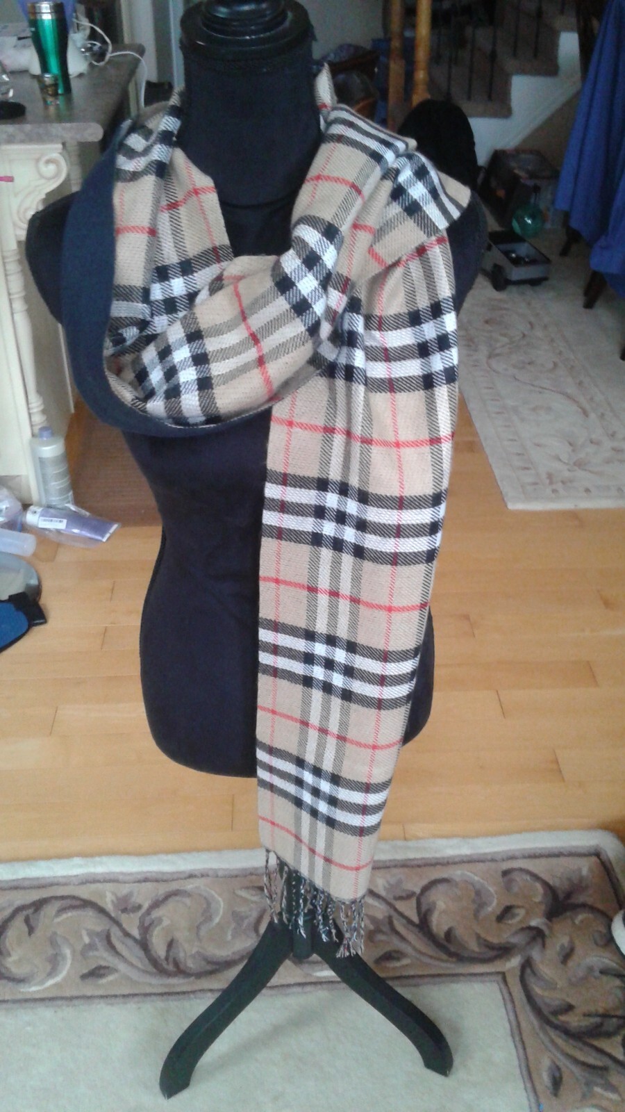 BURBERRY MEN SCARF NOVACHECK LONG 83 INCH WIDE 12 INCH
