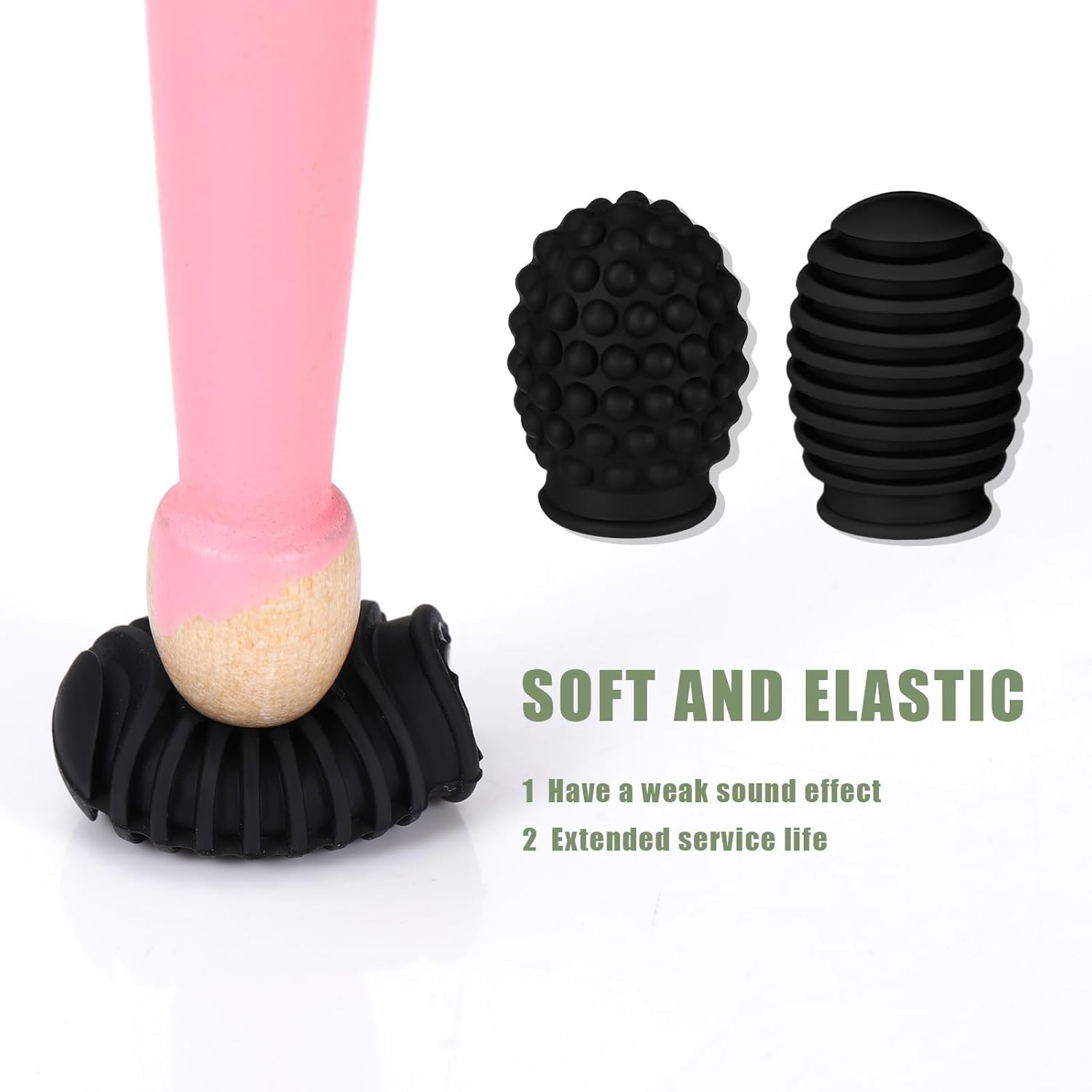 Stretchable Silicone Drumstick Tips - 4 Pack for Perfected Percussion Skills