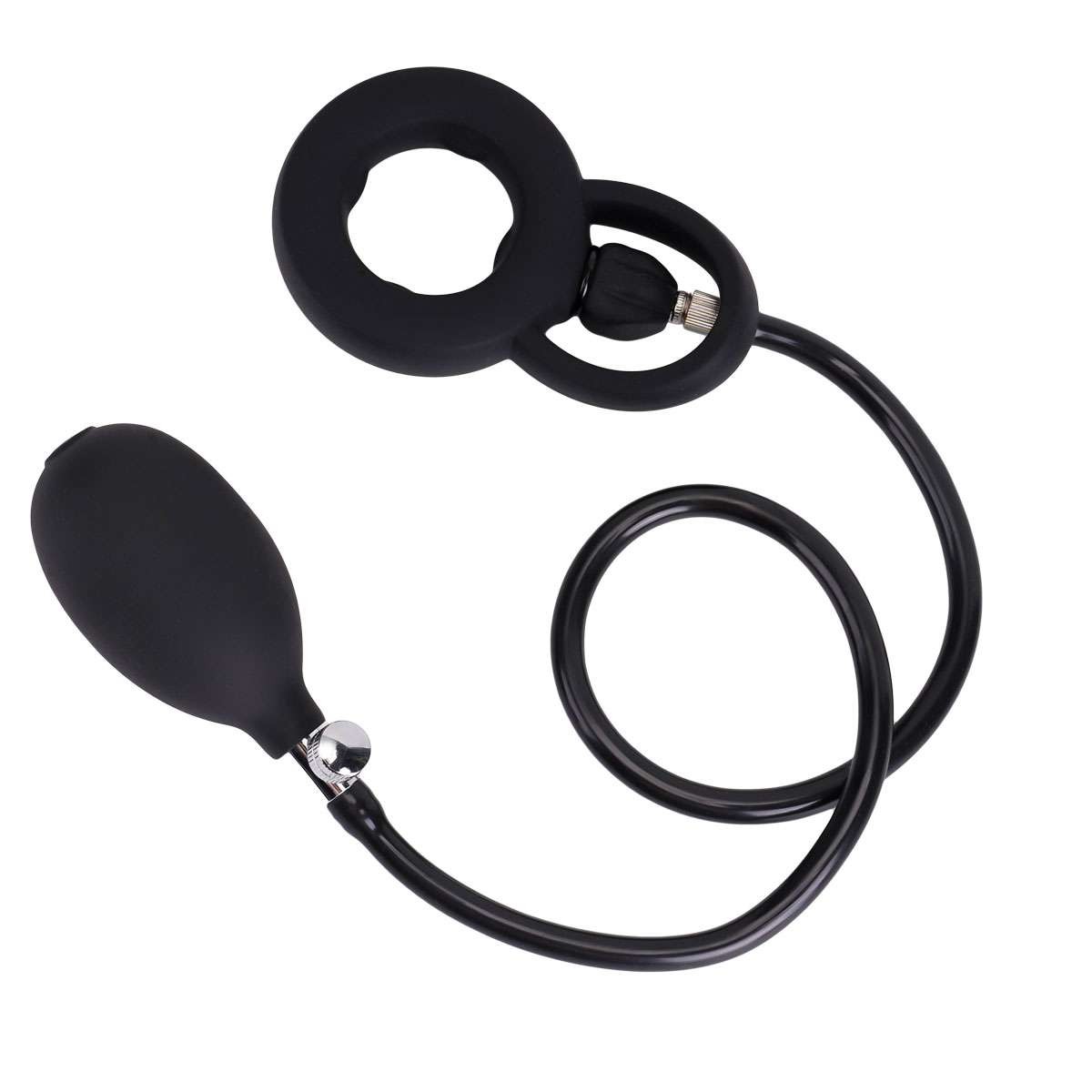 Inflatable Penis Ring Pump Male Enhancer Ejaculation Delay Cock Ring Erection
