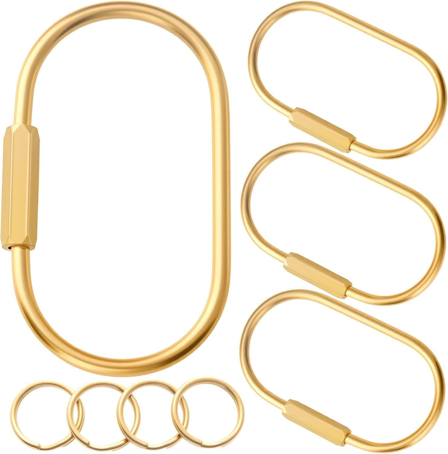 Gold Brass Key Rings, se Bag Charms for Handbags, Screw Lo Key