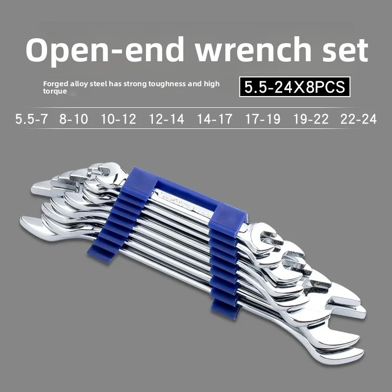8pcs Active Head Ratchet Spanner Set Dual Use Double Head Power Saving Hand Tool