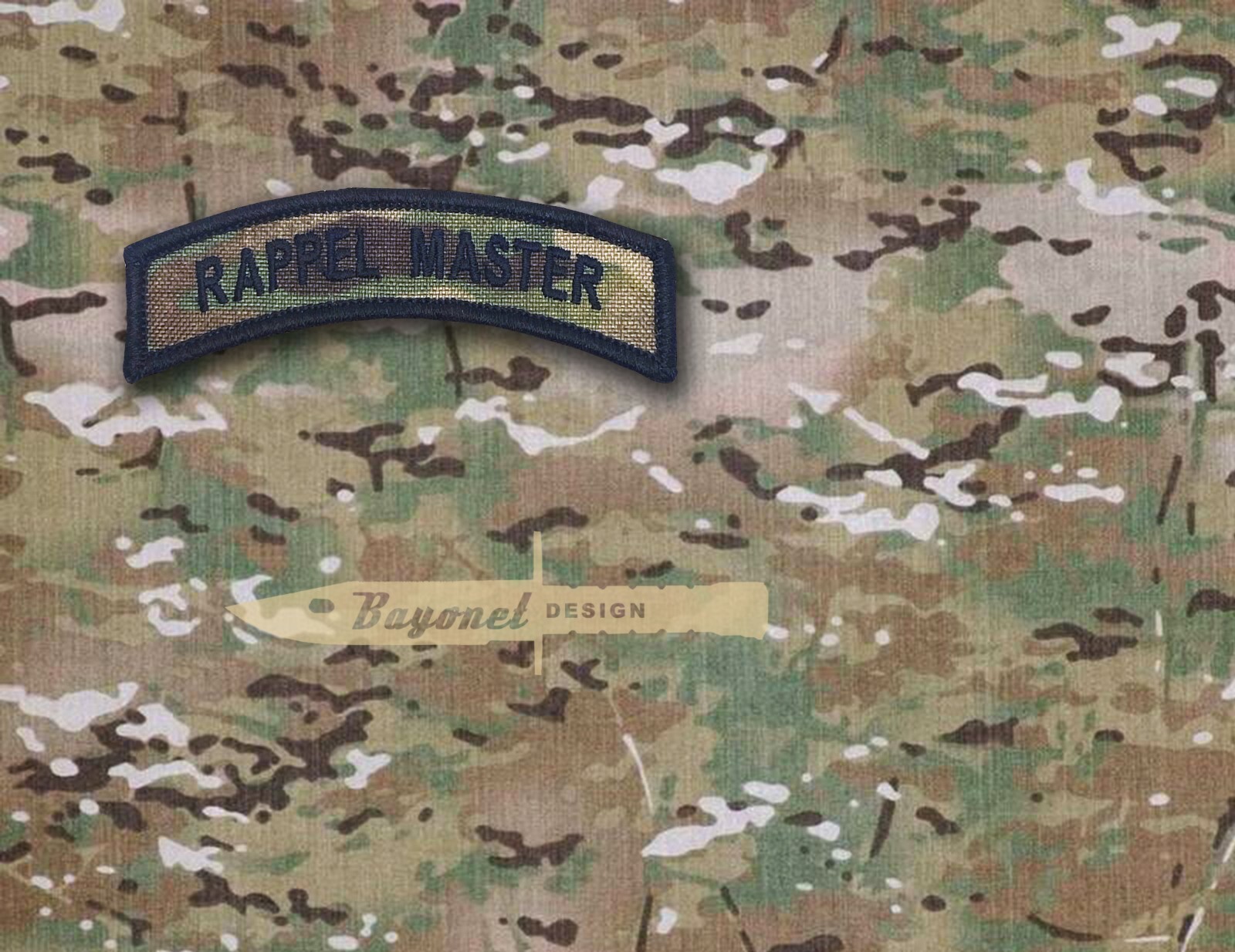 Rappel Master Tab - Multi-Cam - Air Assault - Hook and Loop Back 3 1/2" X 1"