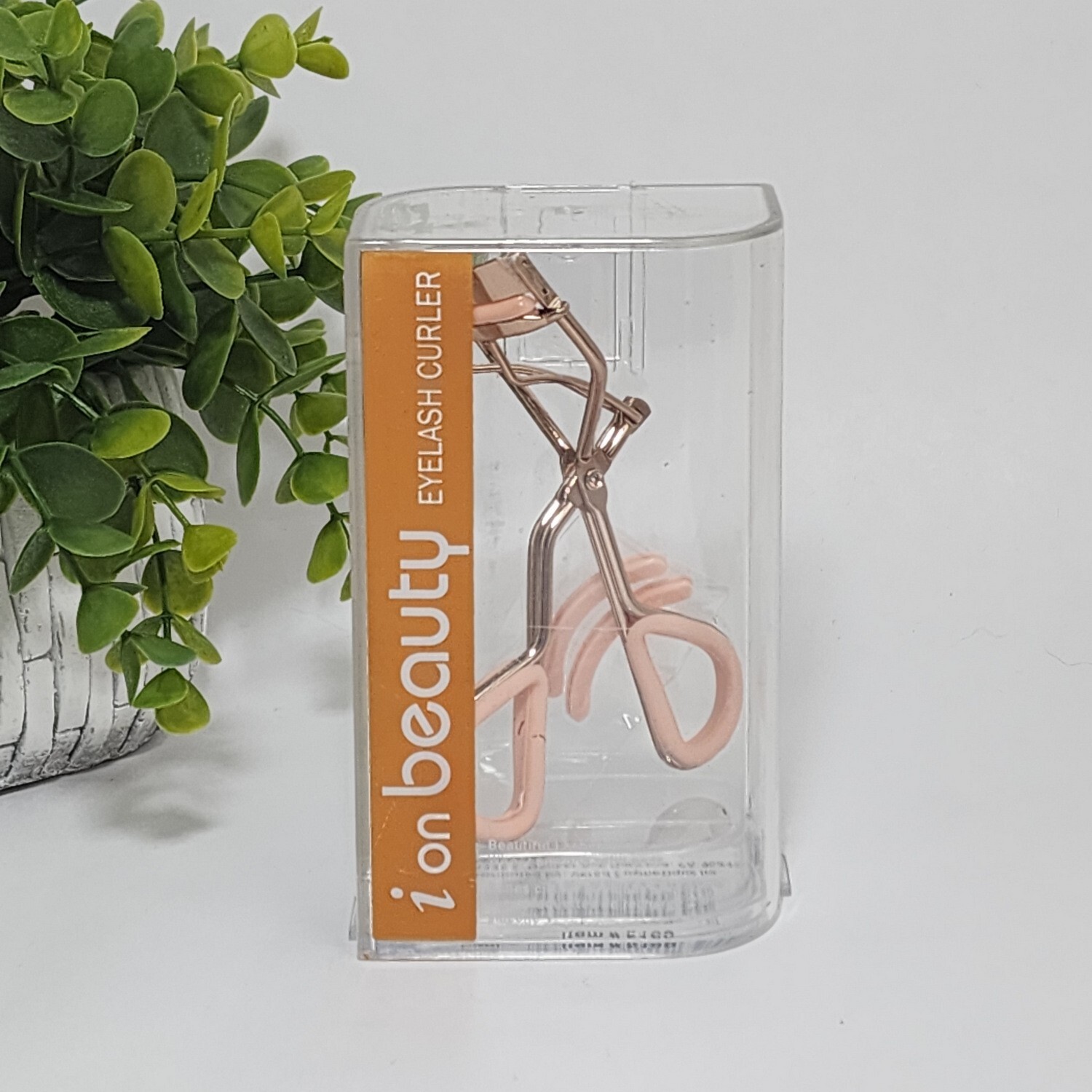 Ion Beauty Eyelash Curler with 2 Silicone Refill Pads Regular Size Rose Gold