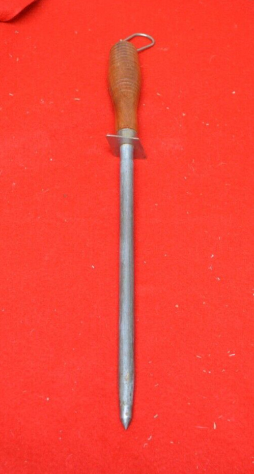 Ontario 10" Tru-Edge Steel Stick Sharpener, Wood Handle, Made in Ontario, U.S.A.