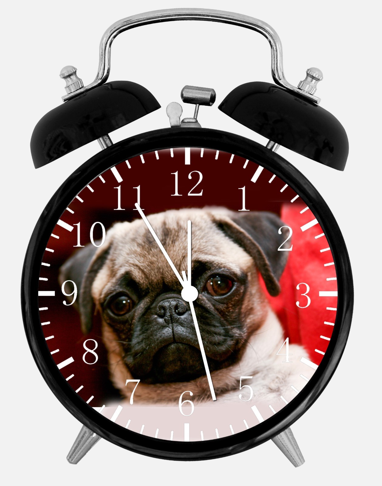 Cute Pug Alarm Desk Clock 3.75" Home or Office Decor E364 Nice Gift