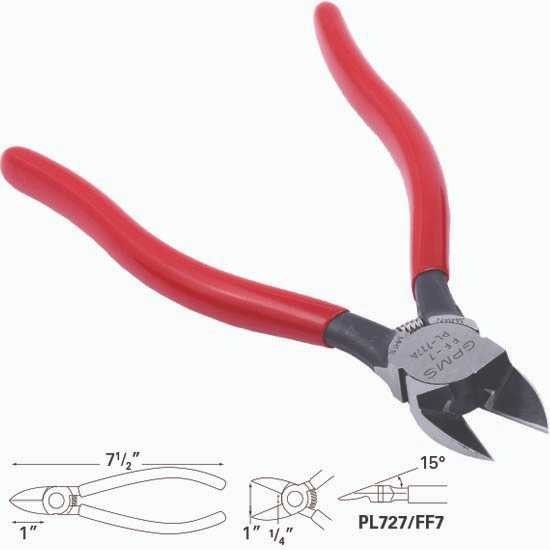 DME FF7 Premium Gate Cutters Plastic Nippers 7-1/2"OAL, Diagonal Cutting Pliers