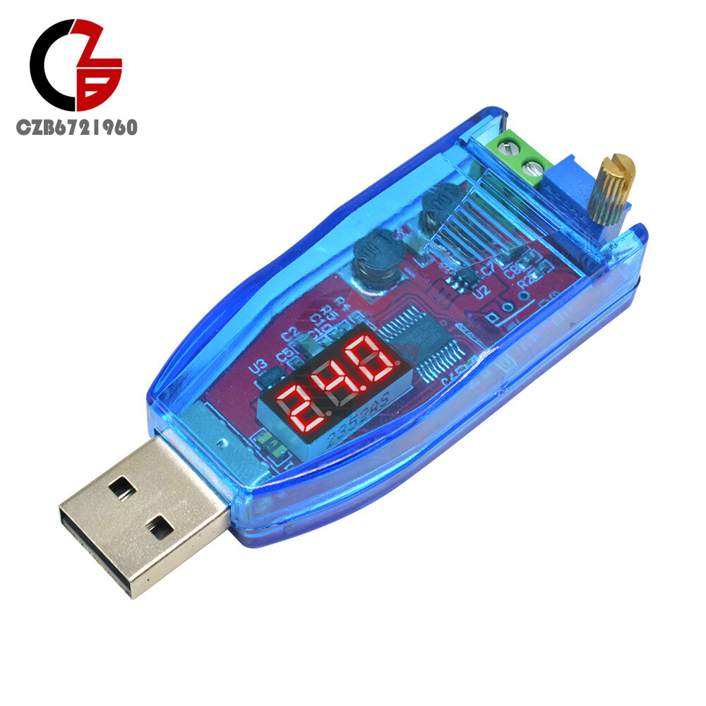 DC 5V to 1-24V DC-DC Buck-Boost Converter USB Step Up Down Power Supply Module