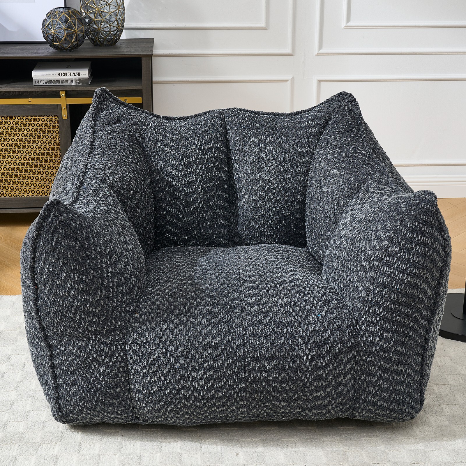 Sofa chairs with highly resilient foam for living rooms and bedrooms Black