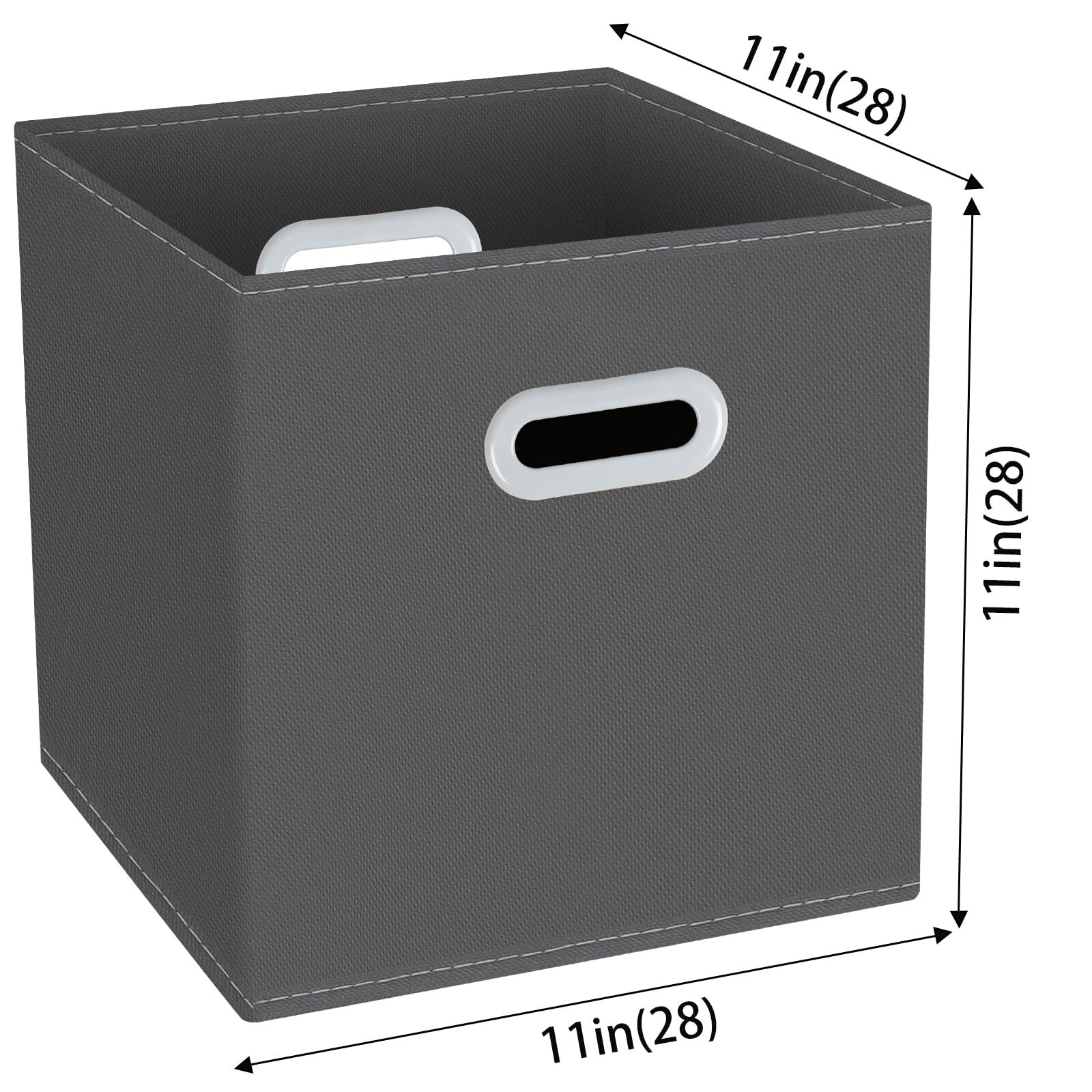 Yunkeeeper Storage Bins Cubes Fabric Cube Organizer With Handle Foldable Cube Bi