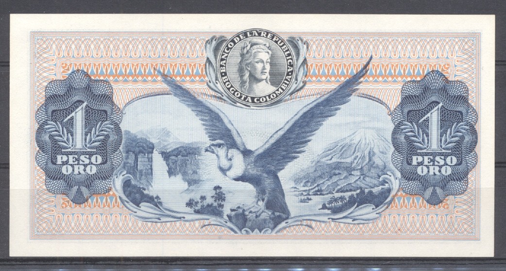 BIRDS BANKNOTE  -  COLOMBIA  - 290377
