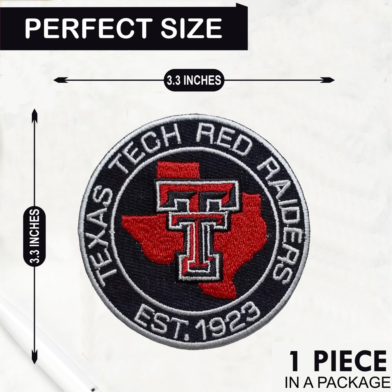 Texas Tech Raiders NCAA Team Logo Iron On Patch - Sew Patch - Embroidered Patch