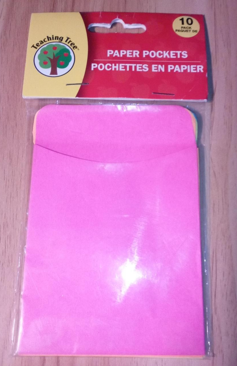 Teaching Tr Learning Paper Pockets-One 10 Pack of Different Colors