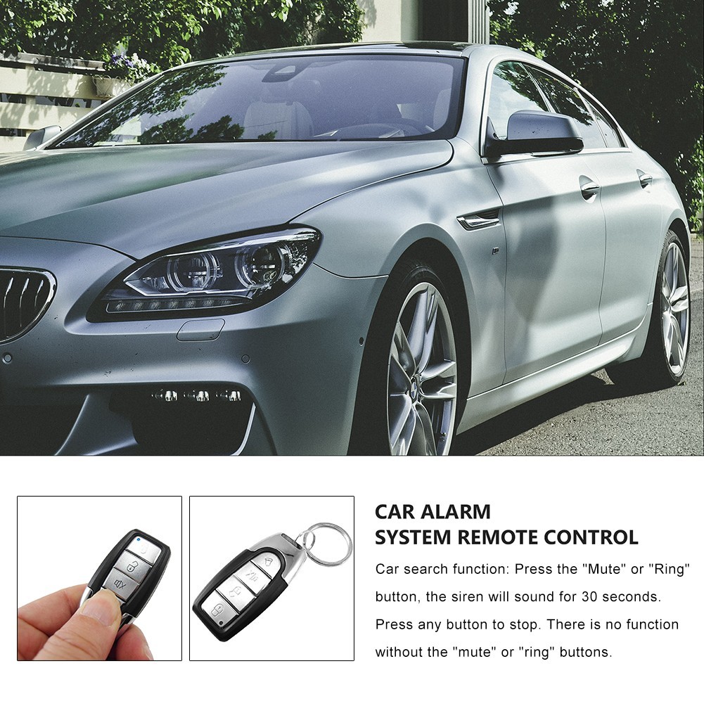 Car Remote Keyless Entry Vibration Alarm Security System W/2 Remote Control Kit