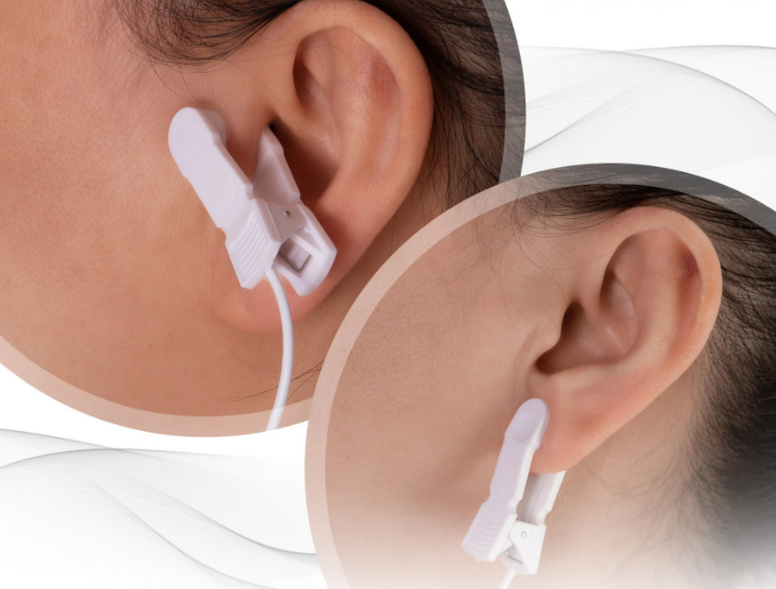 4 EAR CLIP CLAMP ELECTRODES FOR TENS, CES