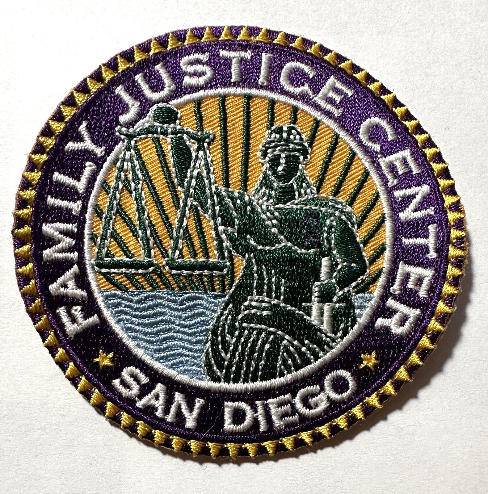 San Diego FAMILY JUSTICE CENTER Domestic Violence Embroidered Shoulder Patch NOS