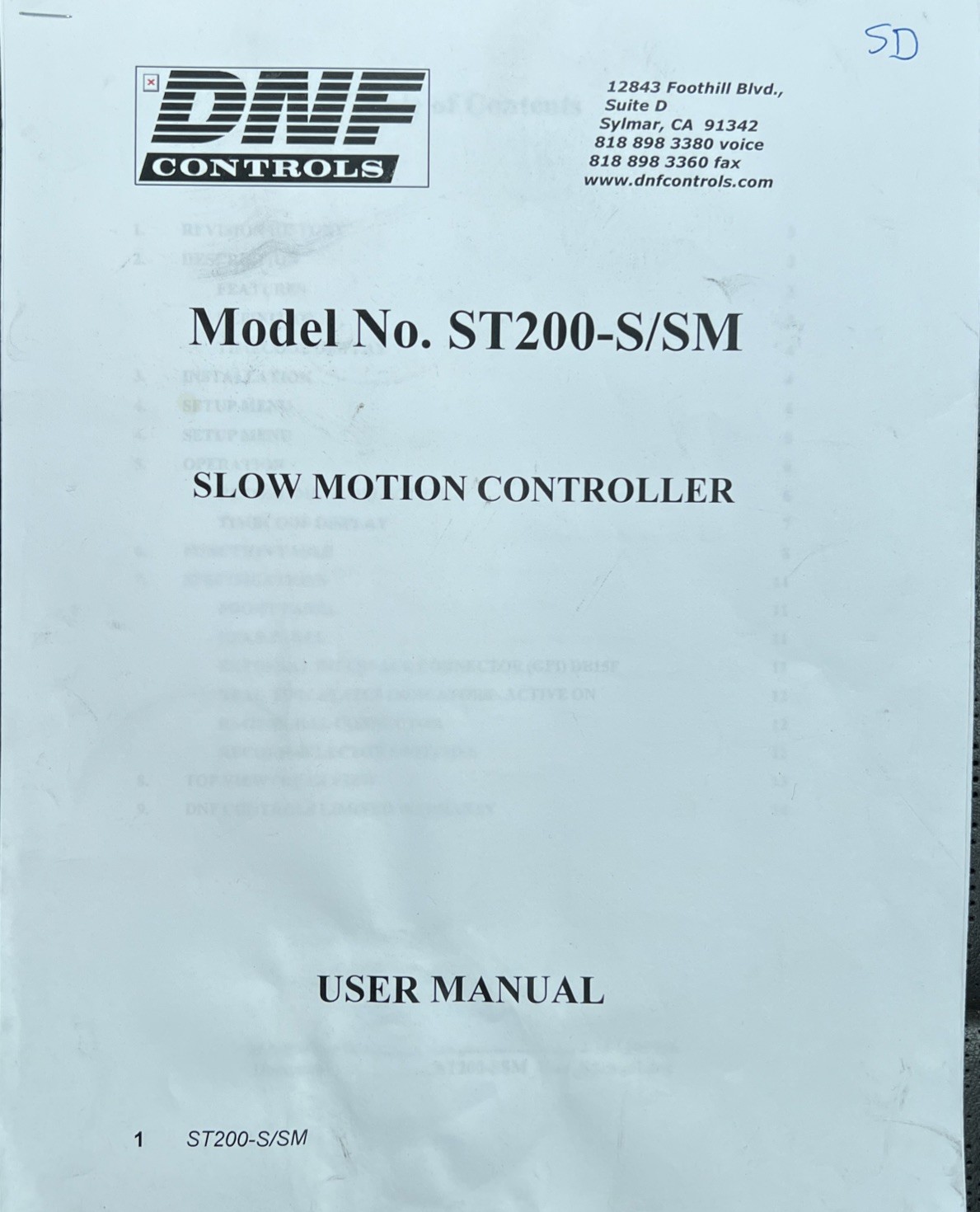 DNF Industries Universal VTR Controller ST200-S