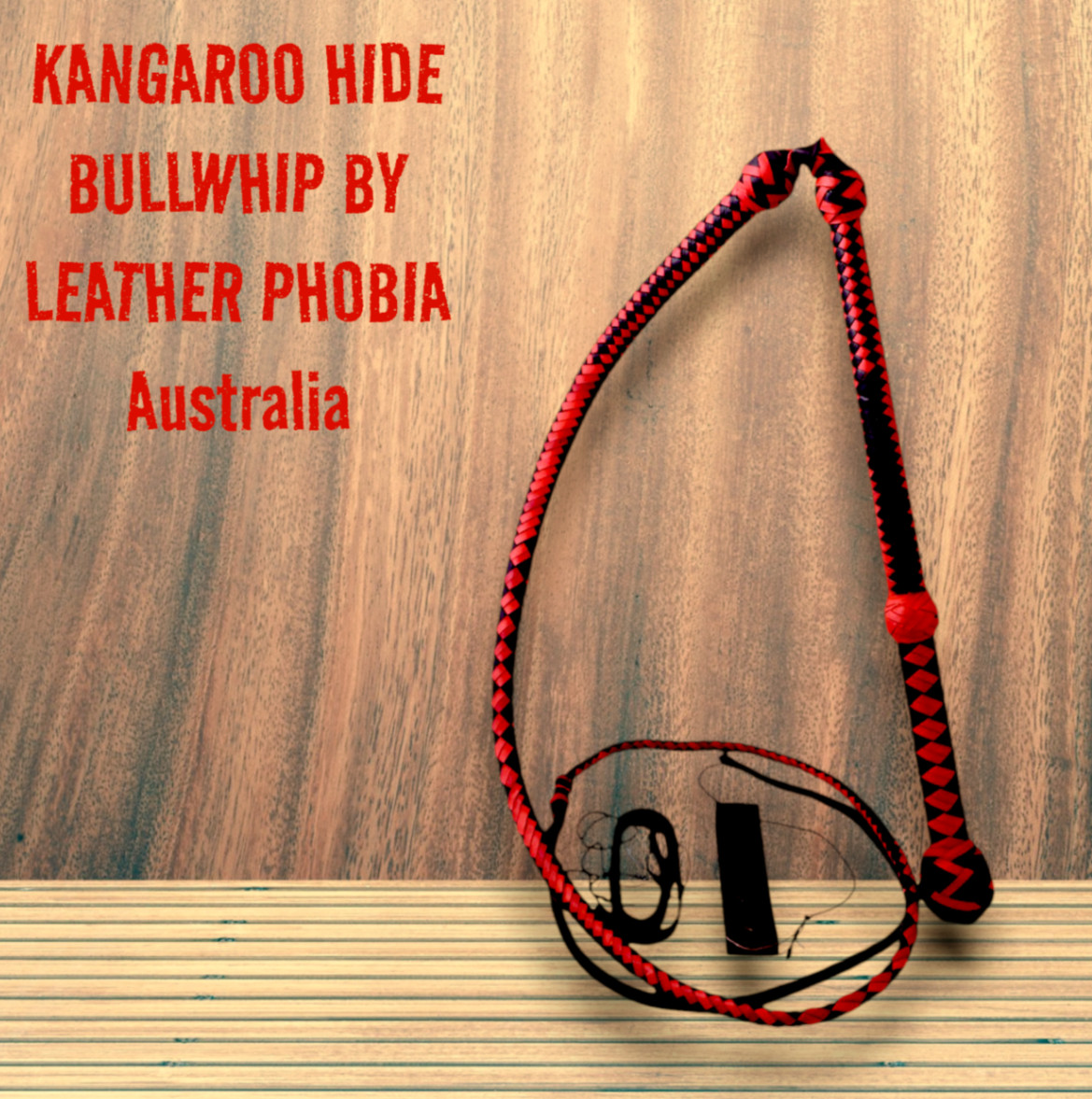 Genuine kangaroo hide Leather Stockwhip 5.5 Ft long Stockwhip, 12 Plaited