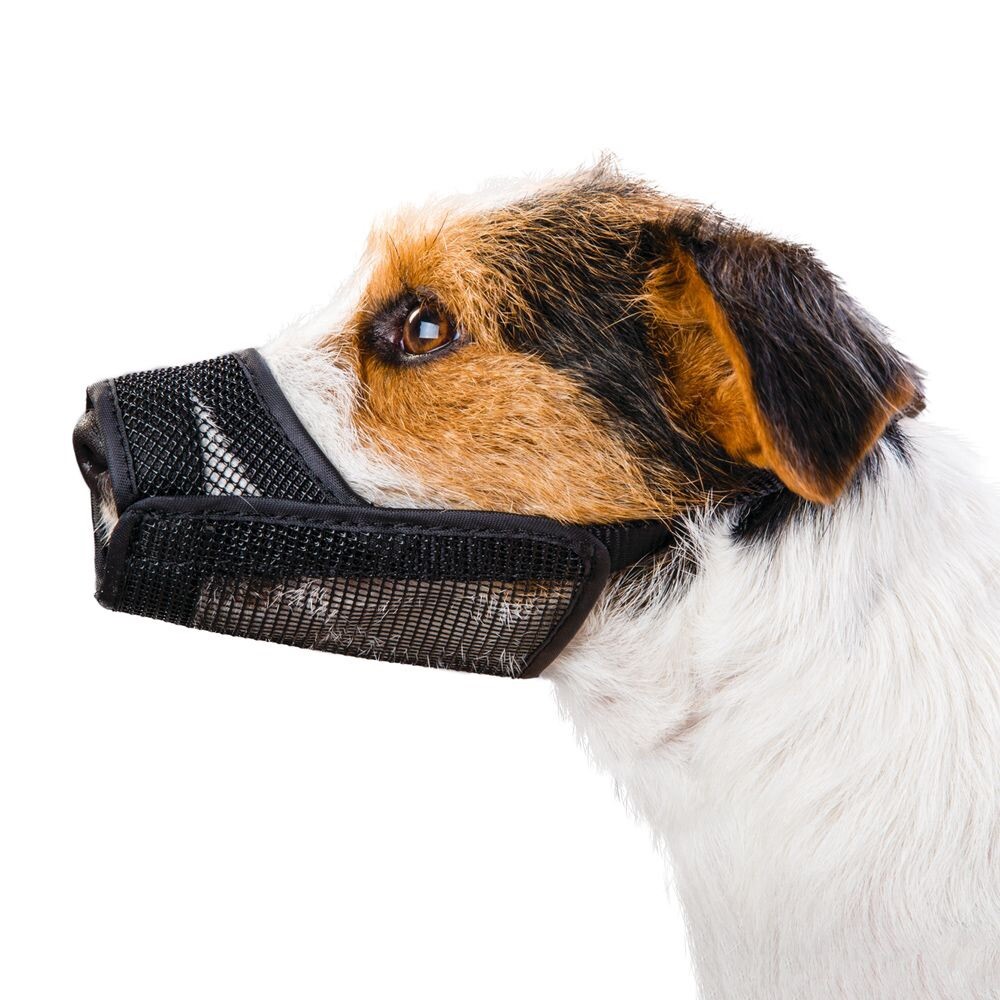 Small Dog Mesh muzzle XS Snout:4½"-6¼" Post Surgery Prevent Bite Protection NEW
