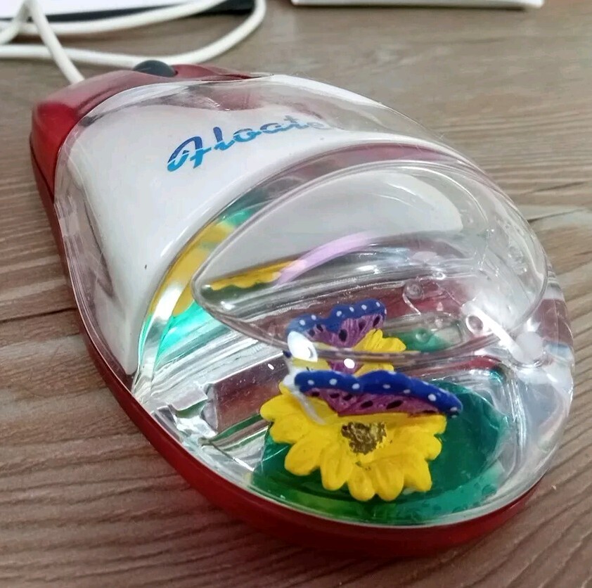 Floaters Computer Mouse USB & PS/2 Butterfly Flower Corded in Original Packaging
