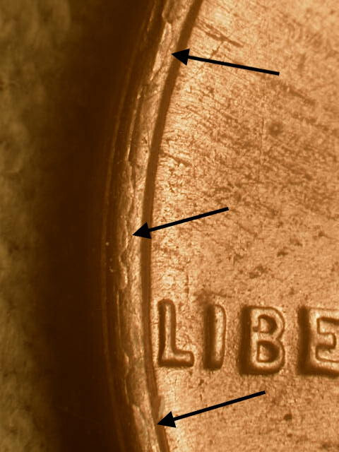 1940-S With Nice Rim Cuds Ch Bu Red Uncirculated Wheat Penny Cent Error#1